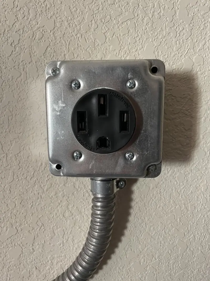 NEMA 14-50 outlet installed for Smart Home Electrical in Colon
